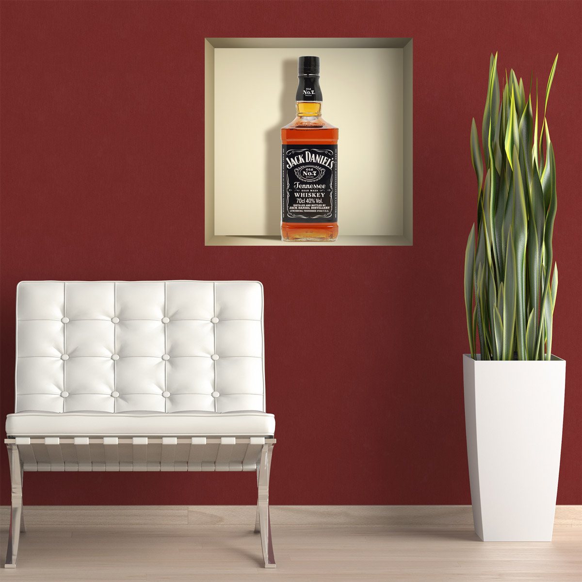 Wall Stickers: Bottle of Jack Daniels niche