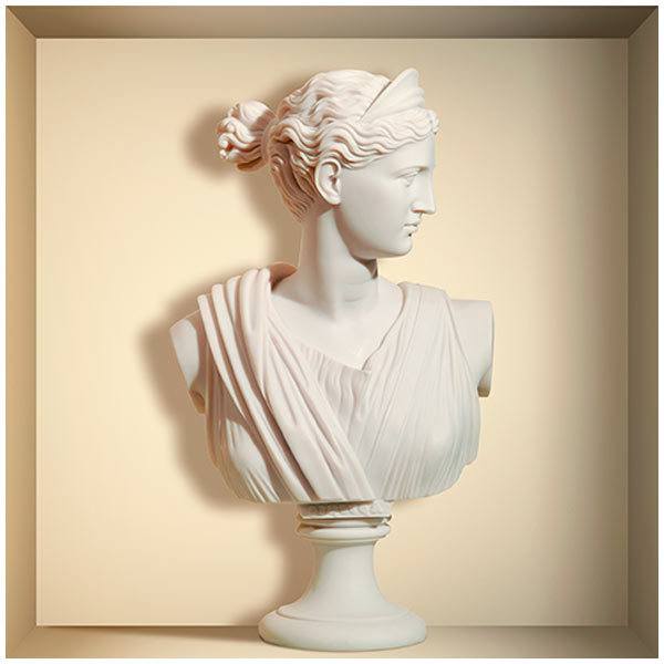 Wall Stickers: Greek marble bust niche