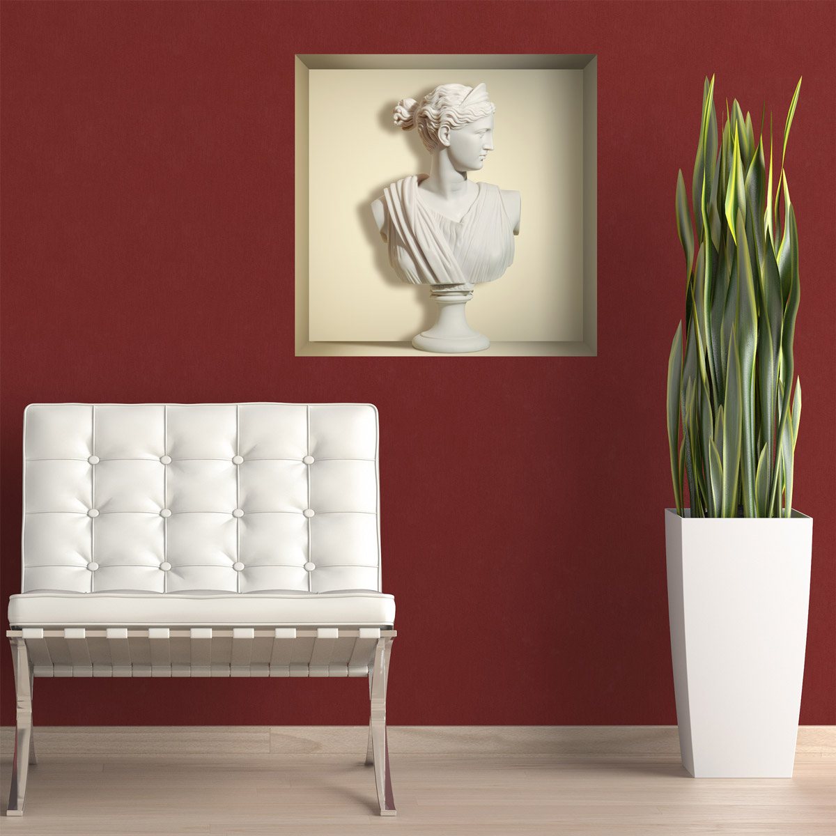 Wall Stickers: Greek marble bust niche