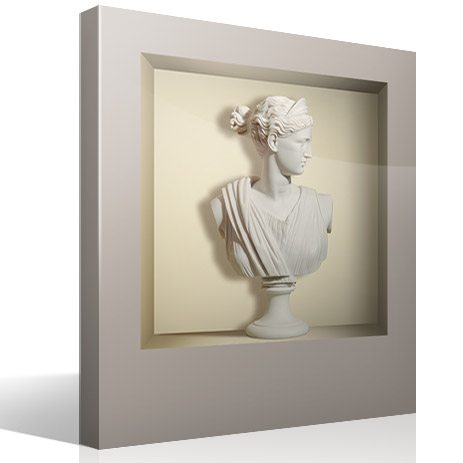 Wall Stickers: Greek marble bust niche