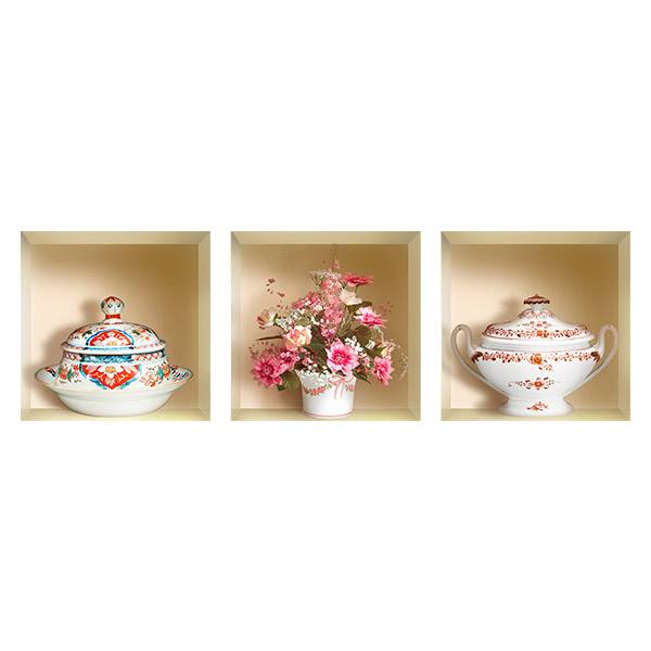 Wall Stickers: Niche Antique Crockery