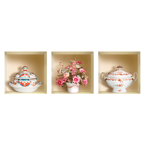 Wall Stickers: Niche Antique Crockery