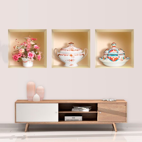 Wall Stickers: Niche Antique Crockery