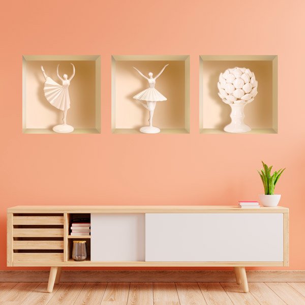Wall Stickers: Niche Porcelain Figures
