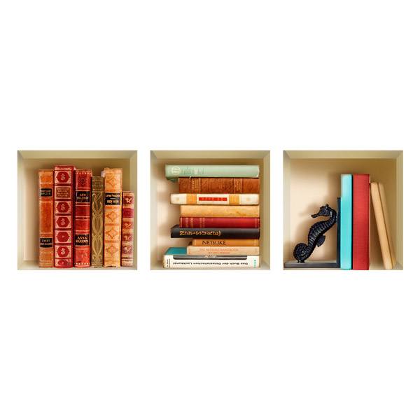 Wall Stickers: Old Books Niche