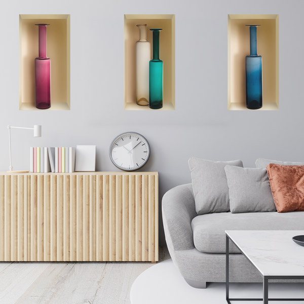 Wall Stickers: Niche Coloured Vases II