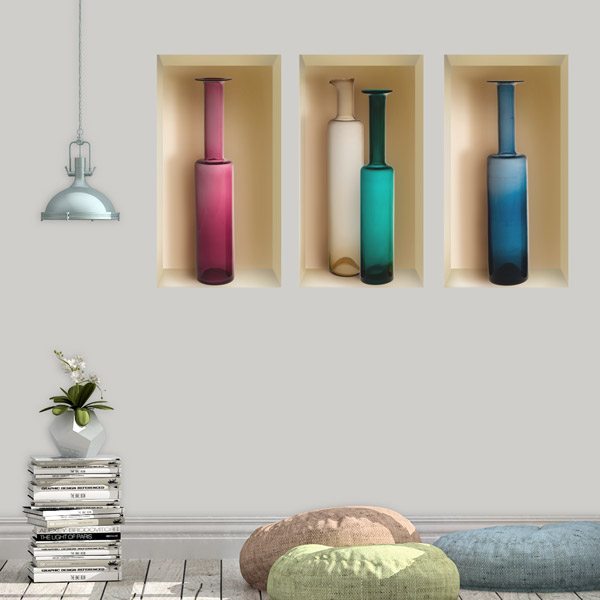 Wall Stickers: Niche Coloured Vases II