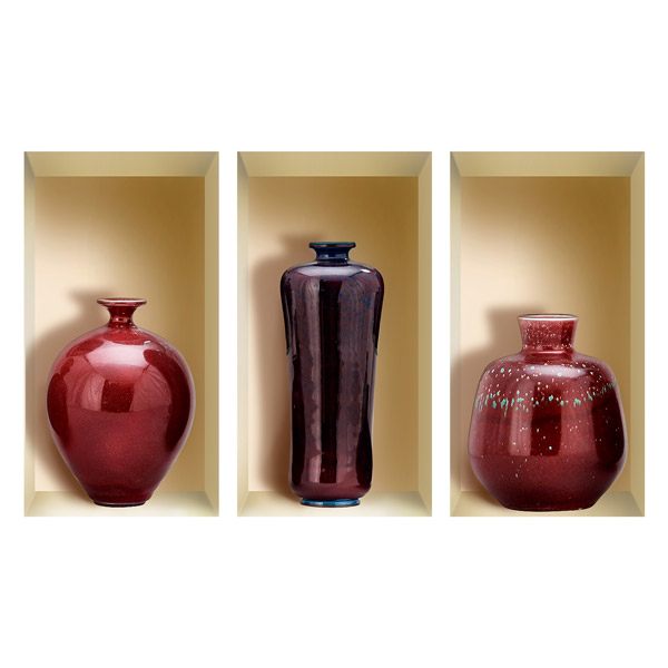 Wall Stickers: Niche Red Vases