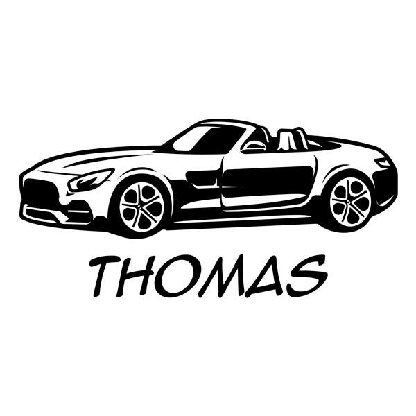 Stickers for Kids: Customized convertible sports car