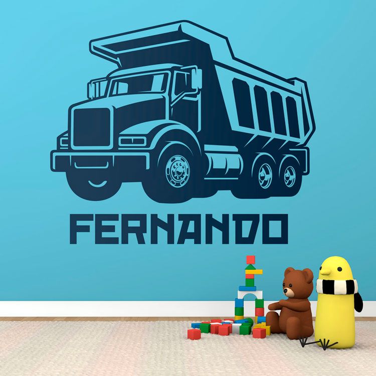 Stickers for Kids: Customized construction truck