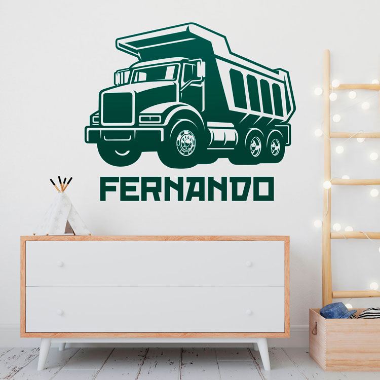 Stickers for Kids: Customized construction truck