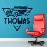 Stickers for Kids: Classic Retro Car with Name 2
