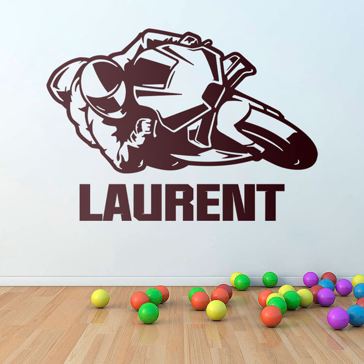 Stickers for Kids: MotoGP Racing Bike with Name