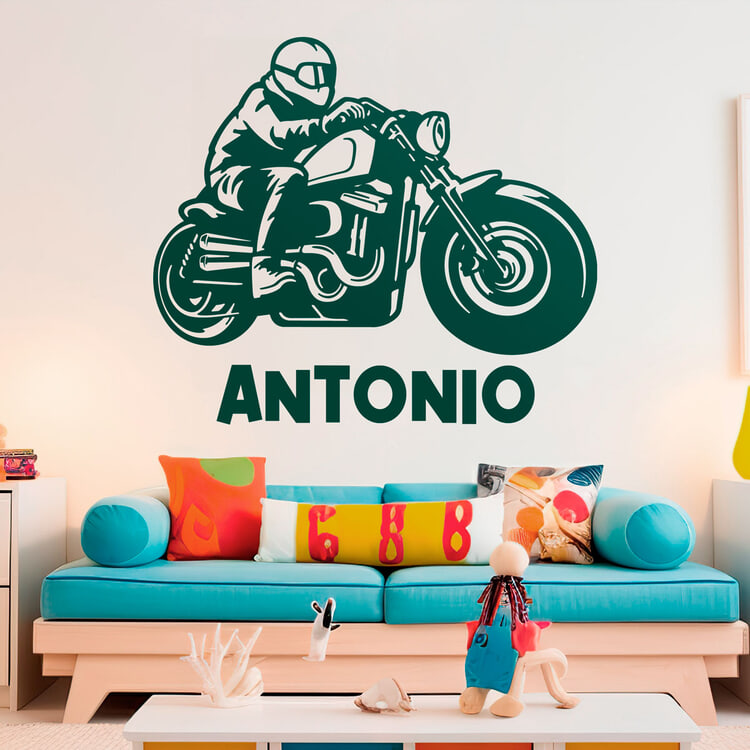Stickers for Kids: Custom Chopper Bike with Name
