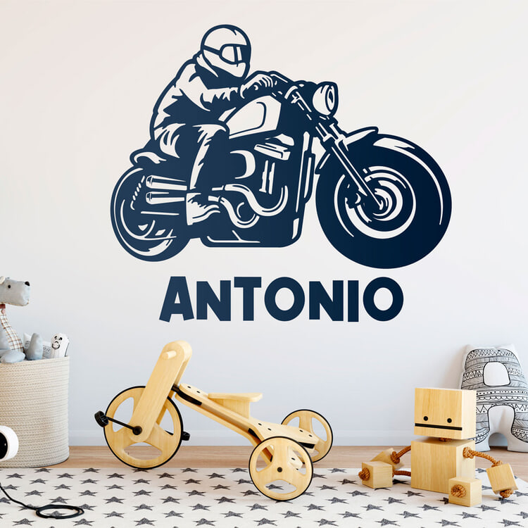 Stickers for Kids: Custom Chopper Bike with Name