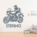 Stickers for Kids: Road Motorcycle with Name 2