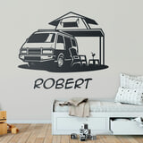 Stickers for Kids: Camper Van with Name