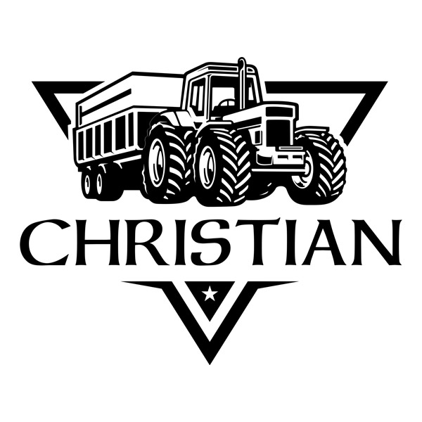 Stickers for Kids: Tractor con nombre
