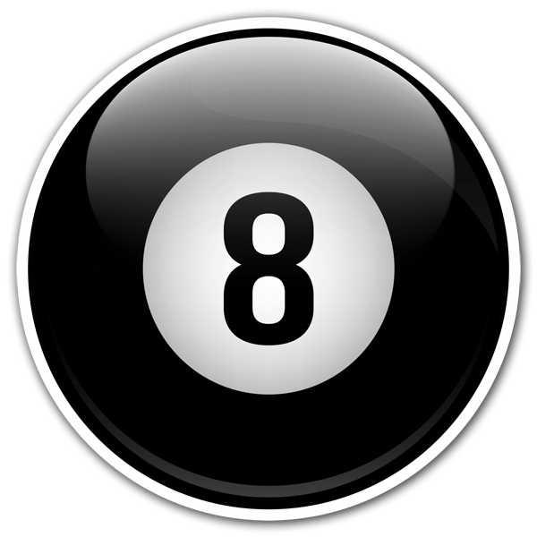 Car & Motorbike Stickers: Billiard ball 8