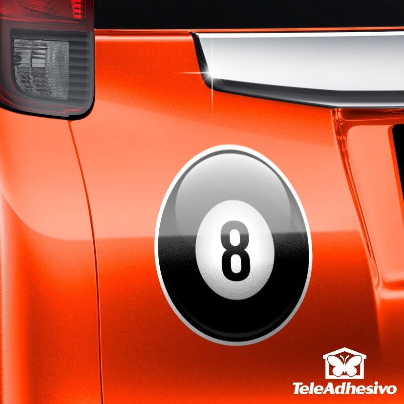 Car & Motorbike Stickers: Billiard ball 8