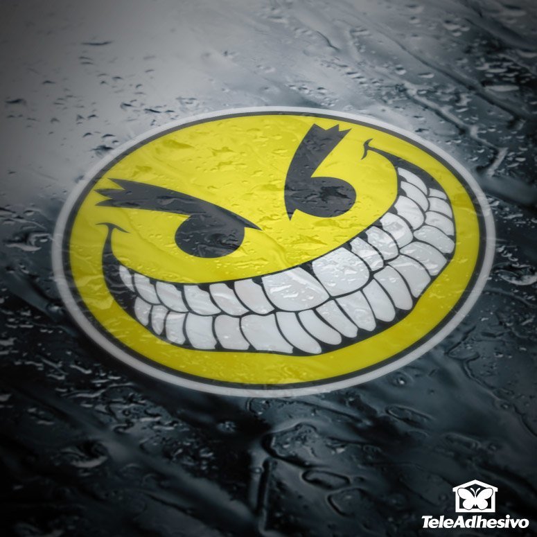 Car & Motorbike Stickers: Bad smile