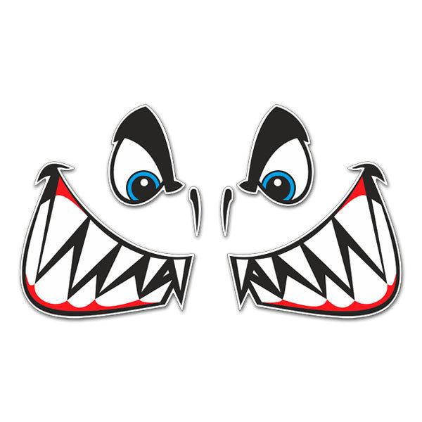 Car & Motorbike Stickers: Shark mouth and eyes