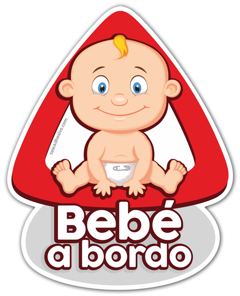 Car & Motorbike Stickers: Baby on board in Spanish