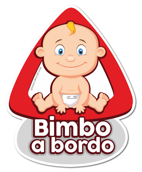 Car & Motorbike Stickers: Baby on board - Italian