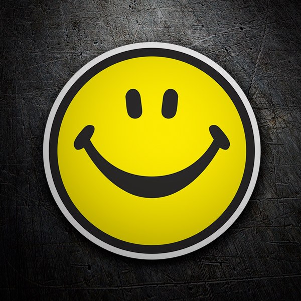 Car & Motorbike Stickers: Yellow Smiley Face