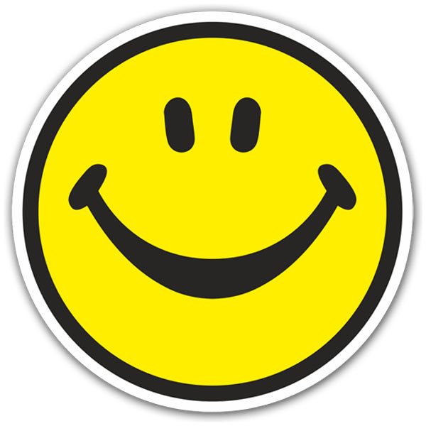 Car & Motorbike Stickers: Yellow Smiley Face
