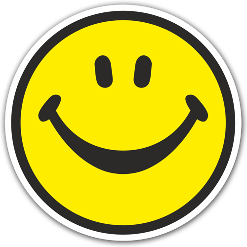 Car & Motorbike Stickers: Smiley face