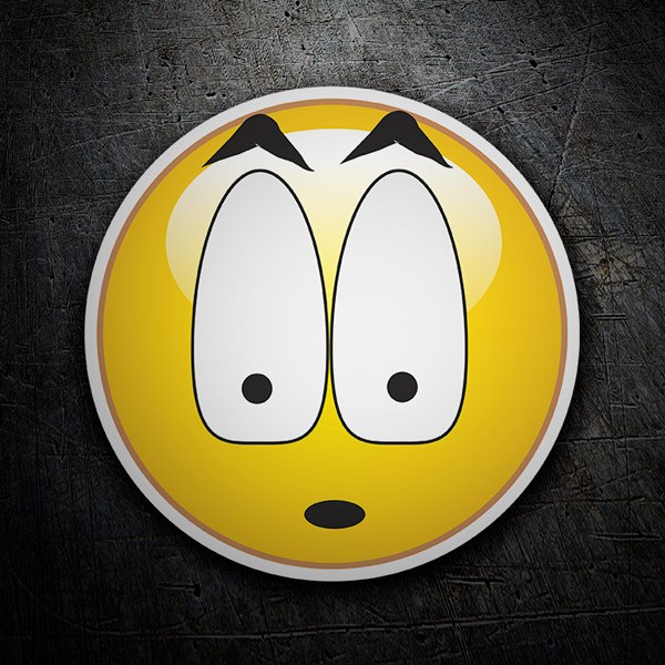 Car & Motorbike Stickers: Surprised emoticon