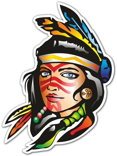 Car & Motorbike Stickers: American Indian