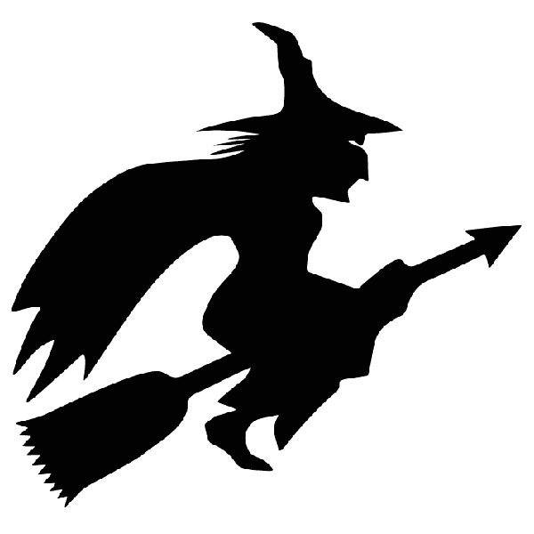 Car & Motorbike Stickers: Witch flying on a broom