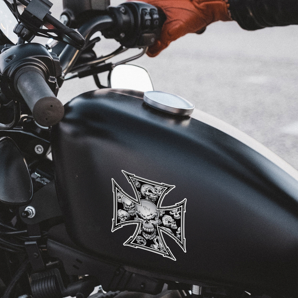 Car & Motorbike Stickers: Cross of skulls