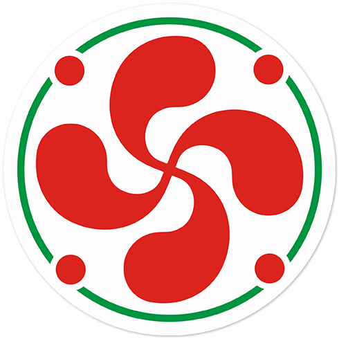 Car & Motorbike Stickers: Lauburu in Red Spiral