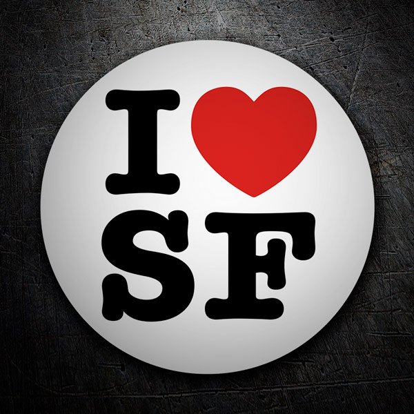 Car & Motorbike Stickers: I love SF