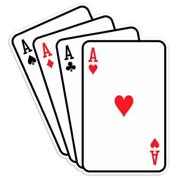 Sticker Poker Of Aces Cards Muraldecal Com