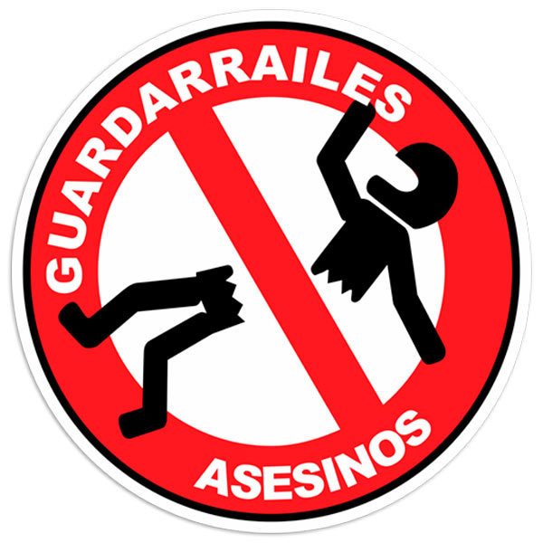 Car & Motorbike Stickers: Stop Guardarrailes Asesinos (Stop Guardrails Murde