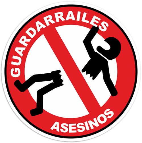 Car & Motorbike Stickers: Stop Guardarrailes Asesinos (Stop Guardrails Murde