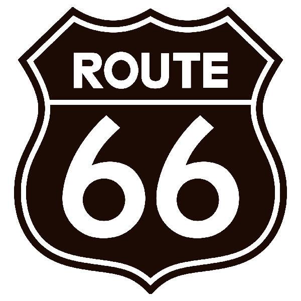 Car & Motorbike Stickers: Route 66 die-cut