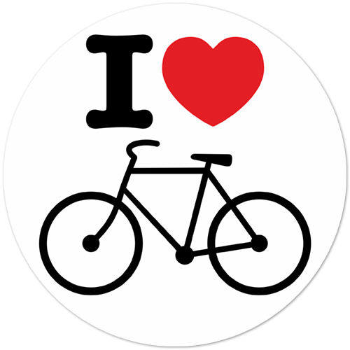 Car & Motorbike Stickers: I love bike