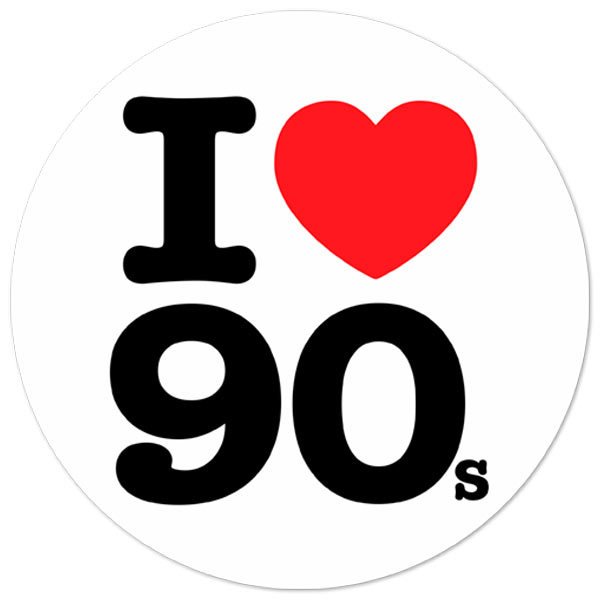 Car & Motorbike Stickers: I love 90s