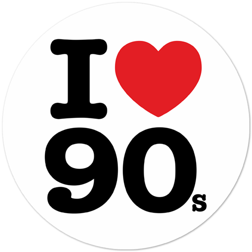 Car & Motorbike Stickers: I love 90s