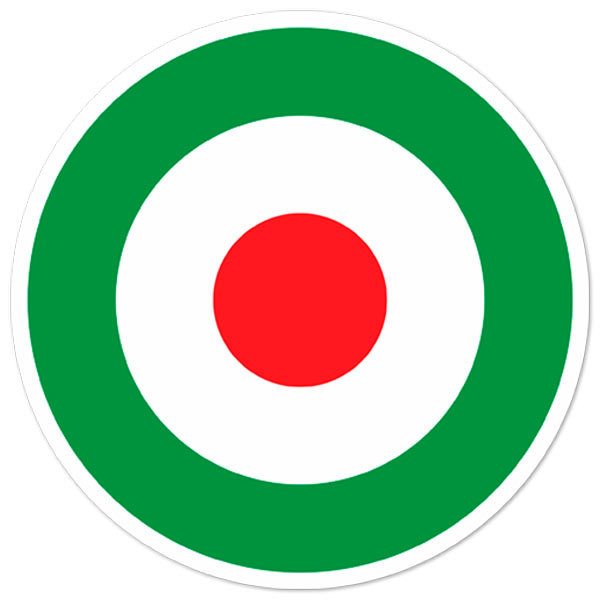 Car & Motorbike Stickers: Italy Flag Circle