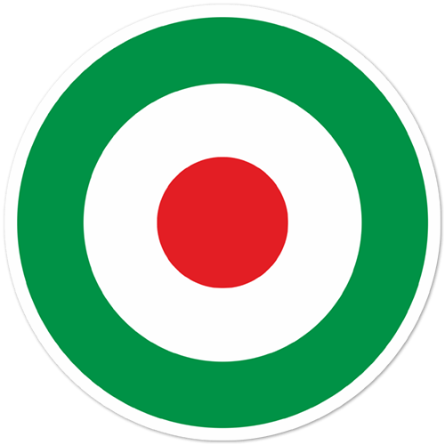 Car & Motorbike Stickers: Italy Flag Circle