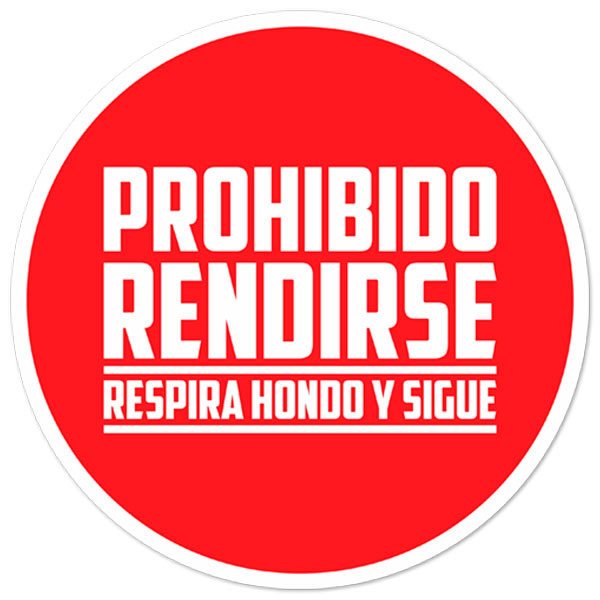 Car & Motorbike Stickers: Prohibido Rendirse (No surrender)