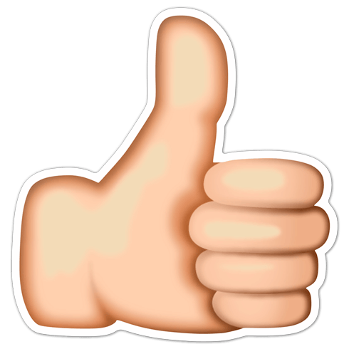 Car & Motorbike Stickers: Thumbs Up Sign