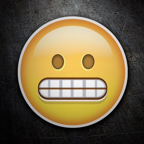 Car & Motorbike Stickers: Grinning Face With Smiling Eyes