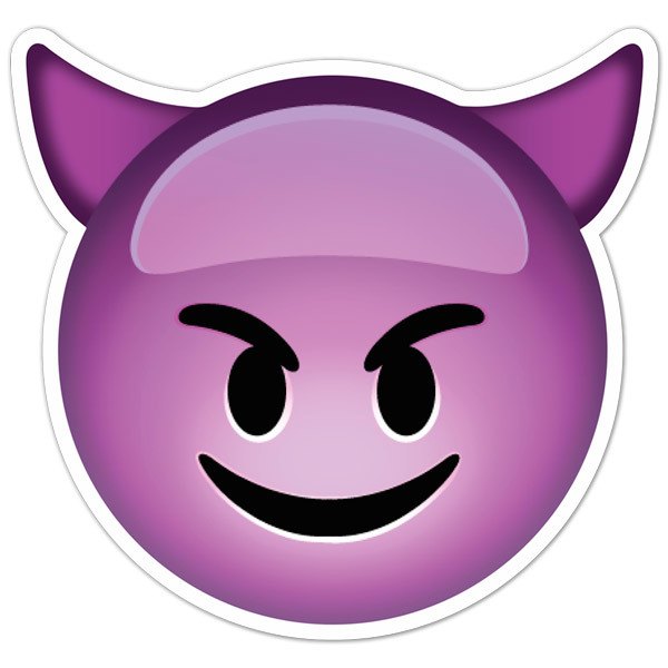 Car & Motorbike Stickers: Smiling Face With Horns